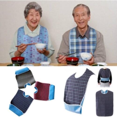 Adult Waterproof Adult Mealtime Bib Cloth Protector Disability Aid Apron