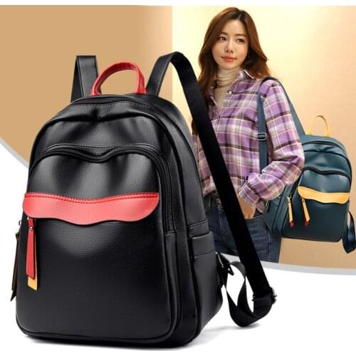 2021 New Womens Backpack High Quality Soft Leather Backpack Casual Ladies Bagpack School Bags for Girl Travel Backbag Mochilas