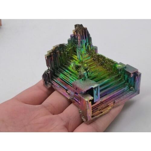 1PC Natural Irregular Shape Bismuth Ore Cluster Rough Pyramid Mineral Specimen Healing Crystals Gift Ornaments Aquarium Home