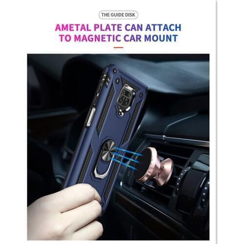 10Pcs/Lot Shockproof Armor Phone Cases For Xiaomi Poco X3 NFC 10T Lite Pro For Redmi Note 9T K30S 5G With Car Ring Bracket