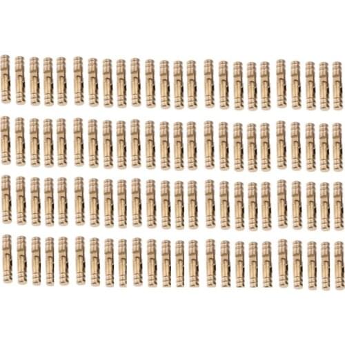 100Pcs Br Concealed Barrel Hinges Jewelry Wood Boxes Cabinet Invisible Furniture Hinge 4X20mm