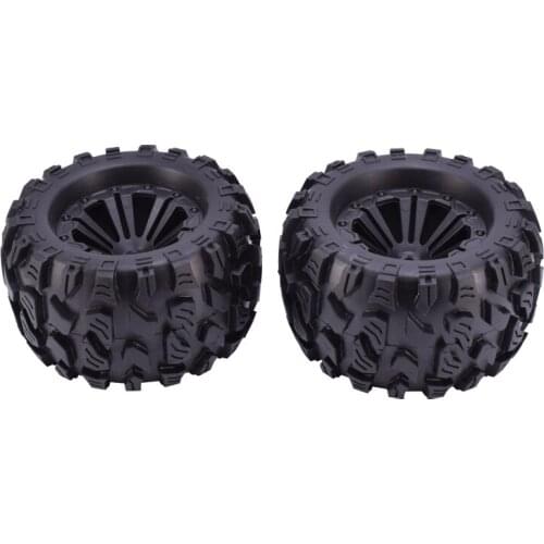 2pcs ZD 12mm Racing HEX &125mm Wheels Tires For 1/10 Monster Truck Off Road HPI HSP Savage XS TM Flux LRP