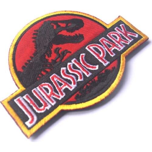 3D Embroidery Patches Loop And Hook Jurassic Park Patches Embroidery Patches Armband Badges