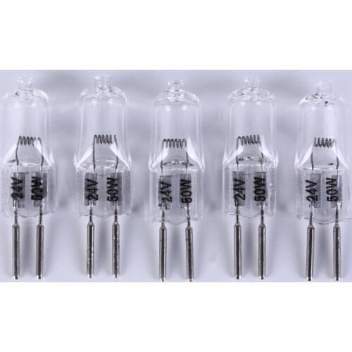 5pcs Machine Work Lights Beads G5.3 24V 35W/ 50W Dedicated Lathe Tool Machine Work Lamp Warm White Clear Bulb 2900K Halogen Bulb