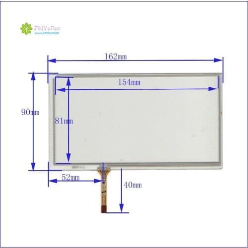 7inch For TM068RDS02 LCD 4 lins Touch Screen glass this is compatible 162mm*90mm sensor glass Freeshipping 162*90 for GPS CAR