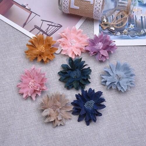 8Pcs Diy 3D Flower Patch Flower Applique Fabric Patches for Dress Hair Clothes Diy Craft Dress Decoration Patches on Clothes