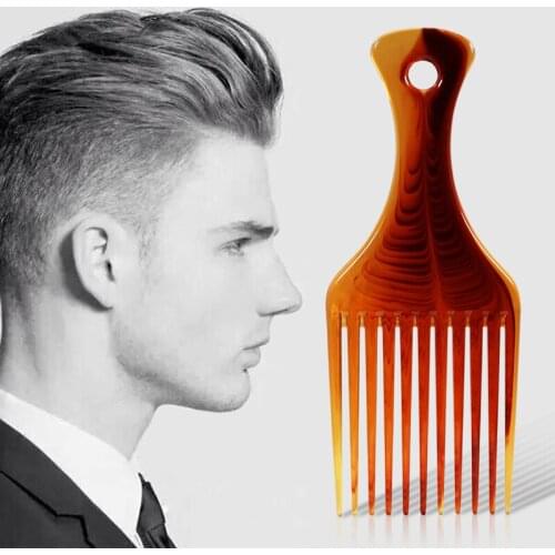 1pcs Acrylic Curly Hair Brush Salon Hairdressing Styling Big Size Beard Comb With Tooth Design For Mens Cleaning Hair Care Set