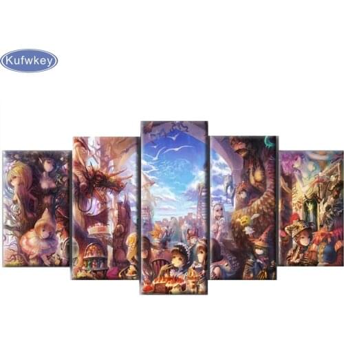 Diamond Painting 5pcs,cartoon game painting,cross-Stitch,Full,Diamond Embroidery,Diamond,Mosaic,pattern,beaded embroidery,gift