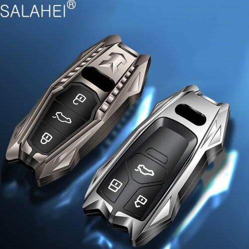 Aluminum Alloy Car Remote Key Case Cover Shell For Audi A1 A3 8V 8P 8L A4 A5 B8 B9 8T A6 A7 C6 C7 Q3 8U Q5 Q7 4M TT TTS Coupe