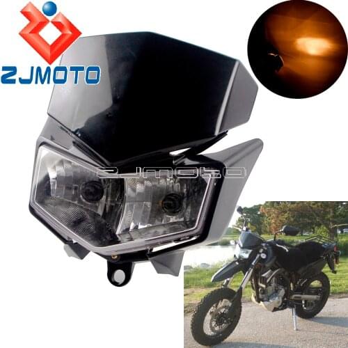 1x Dirt Bike Headlight Fairing For Kawasaki KLX250SF 2009-2010 KLX250 2008-2018 2019 Motocross Off Road Headlamp Black