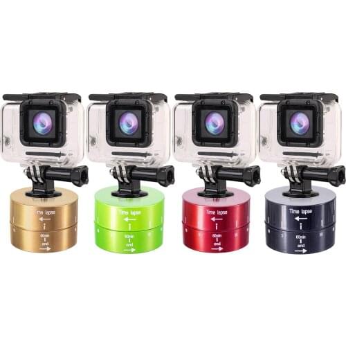 Gosear 360 Degree Rotating 60 Minutes Time Lapse Timer Photography Delay Head for SLR GoPro Action Cameras Smartphones