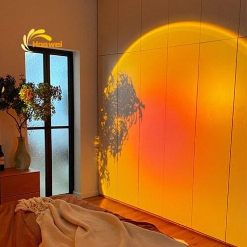 Creative LED Floor Lamps Sunset Lamps for Home Living Room Bedroom Indoor Decoration Modern Atmosphere Colorful Standing Lamp