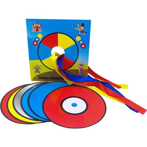 Color Changing Laser CD Magic Tricks CD Colour Change In Empty Bag Magia Magician Stage Gimmick Illusion Accessories