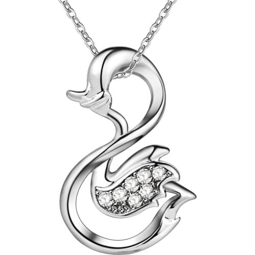 Wholesale Charm Silver Color Pendants For Women Fashion Jewelry Necklace Lady Fashion Jewelry Bird AN071