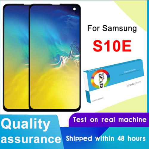 100% Original AMOLED With Frame For SAMSUNG Galaxy S10E G970F/DS G970U G970W SM-G9700 Display Touch Screen Digitizer Replacement