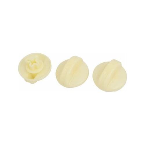 3 Pcs Plastic Control Rotary Timer Turning Knobs Yellow for Washing Machine