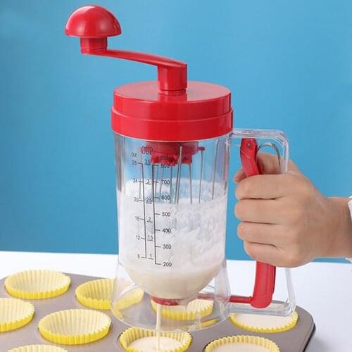 Hand-held Batter Dispenser Muffin Waffle Dough Machine Cream Separator Measuring Cup Handheld Baking Tools Kitchen Cake Supplies