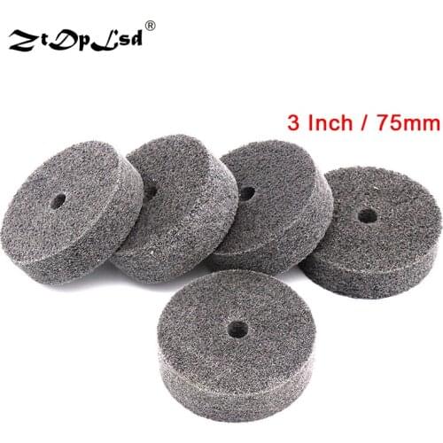 ZtDpLsd 1Pcs 3 inch 75mm Wheel Buffing Felt Fiber Polishing Pad Abrasive Disc Round Polish Buffer Wood Metal Durable Drill Grind