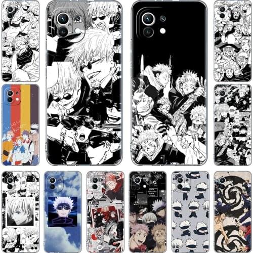 Clear Soft Case For Xiaomi Mi Poco X3 NFC 10T Pro 9T M3 11 Note 10 Lite F3 GT F1 Silicone Phone Cover Jujutsu Kaisen Gojo Fundas