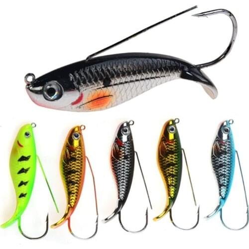 1 Pcs 8.5cm 21.2g Anti Grass Fishing Lure Sinking Lead Fishing Wobbler Artificial Hard Bait Single Hook Laser Body Carp Fishing