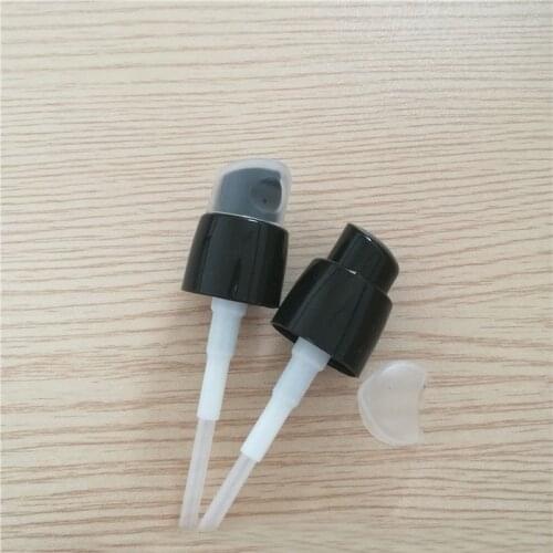 18MM 18/410 white/black lotion/emulsion/serum press pump for 5ml/10ml/15ml/20ml/30ml/50ml/100ml essential oil glass bottle