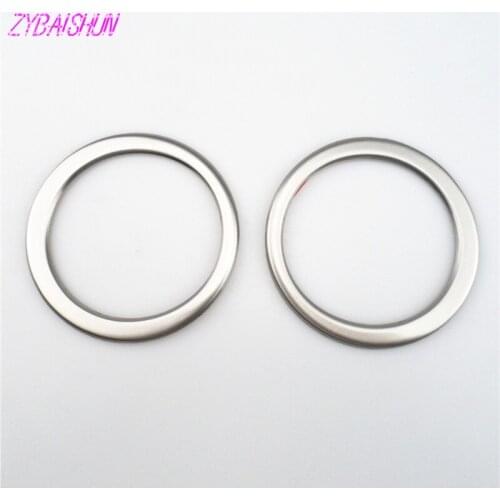 2 items Stainless Steel Inner Air Breakout Outlet Ring Cover Styling Finish Car Stickers for VW Sagitar Jetta MK6 15-16