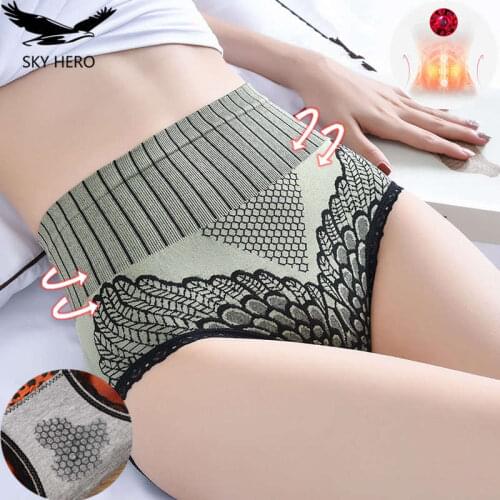 3pcs/Lot Lace Panties for Womens Thermal Underwear with Filter Underpants Female V Shape Panty Short Femmes High Waisted 2020