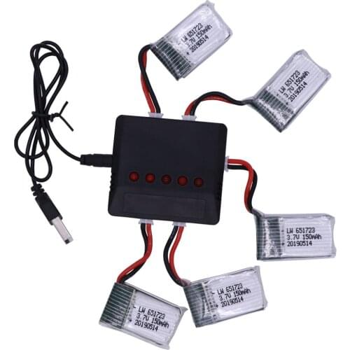 3.7V 150mAh Lipo Battery and Charger For H36 E010 E011 E013 F36 CX-95 NH010 RC Quadcopter Spares Parts RC Drone Accessories 3.7V