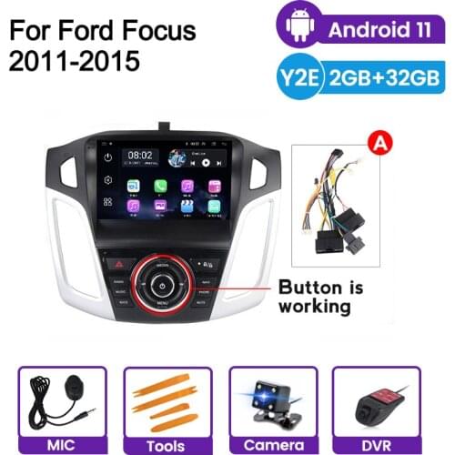 2G+32G 2 DIN Android GPS Multimedia player for Ford Focus 3 2012 2013 2014 2015 WIFI BT USB 2.5D Car Audio stereo
