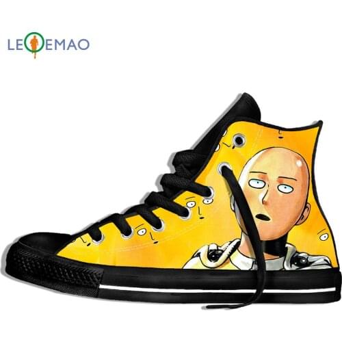 Walking Canvas Boots Shoes Breathable ANIME One Punch Man Printed Men Cool Confortable Sport Shoes Classic Sneakers