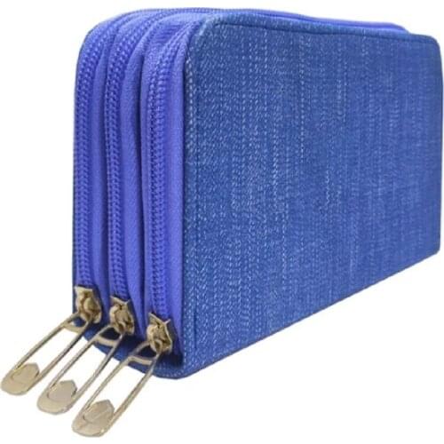 Cappi 3 Pencil Case With Jumbo Unicorn Denim School Pattern