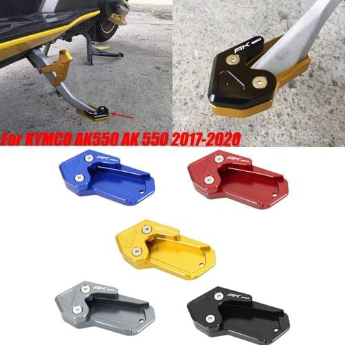 For KYMCO AK550 AK 550 2017 2018 2019 2020 Motorcycle Side Stand Pad Enlarger Plate & Kickstand Side Auxiliary Seat Extention