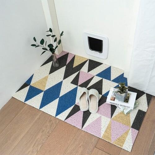 Ins Style Nordic Home Doormat Bedroom Bath Kitchen Hallway Living Room Carpet PVC Anti-slip Custom Size Carpet Entrance Door Mat