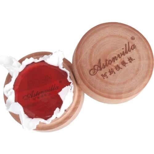 Rosin Resin W/ Wooden Case Holder For Violin Viola Cello Erhu Accessory Red