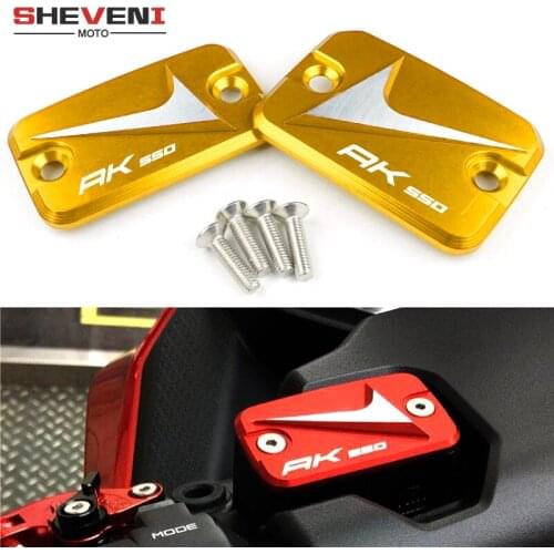 For KYMCO AK550 AK 550 2017 2018 2019 Motorcycle Accessories Aluminum Front Brake fluid reservoir cap cover gold red Fuel cap