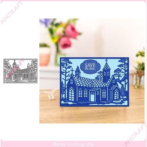 Castle Frame Metal Cutting Dies for DIY Scrapbooking Photo Album Decorative Embossing PaperCard Crafts Die2021