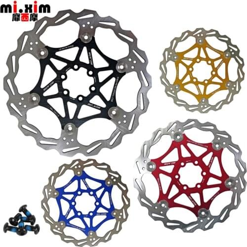 Mi.Xim MTB bike mountain Bicycle Float Floating Disc Rotors 160/180/203mm B1 Red/Blue/Black/Gold for Mountain Bike Disc Brake