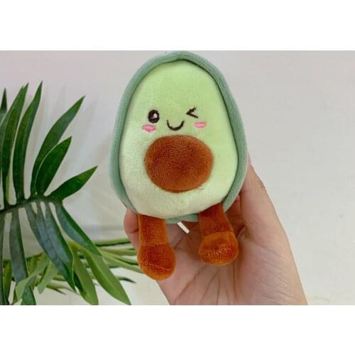 Cartoon Small Avocado Doll Animal Plush Pendant Bag Keychain Soft Stuffed Toy Dolls for Children Girl Gifts Car Keyring Charm