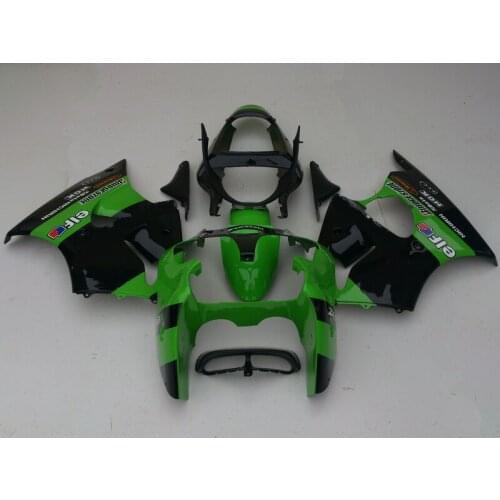 Customize free injection mold for Kawasaki Fairing kit ZX 6R 2000 2001 2002 ZX6R 00 01 02 green black fairings set AA28