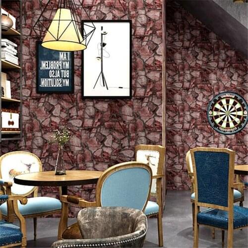 Wellyu обои papel de parede wall paper Vintage nostalgic rock stone marble culture wallpaper restaurant bar cafe brick wallpaper