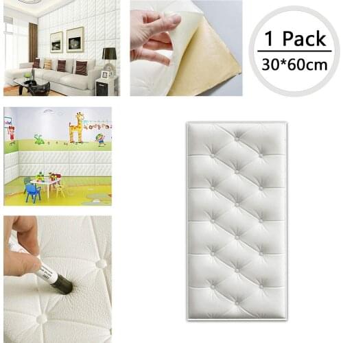 PE Foam 3D Wall Panels Peel and Stick Wallpaper for Bedroom Background Living Room Wall Paper Stick Wall Stickers for Kids Room