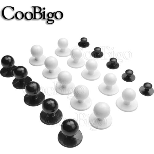 10pcs 7mm 11mm 12mm Black&White Plastic Buttons Restaurant Uniforms Chef Jacket Uniform Suit Buttons Garment Parts Accessories