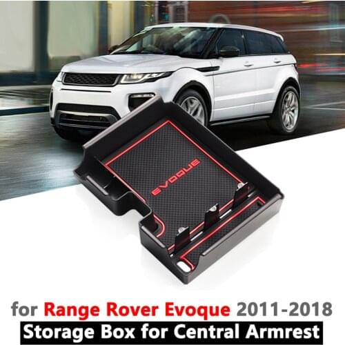 Replacement For Range Rover Evoque 2012-2018 Center Console Coins Wallet Storage Armrest Box Sundries Organizer Tray