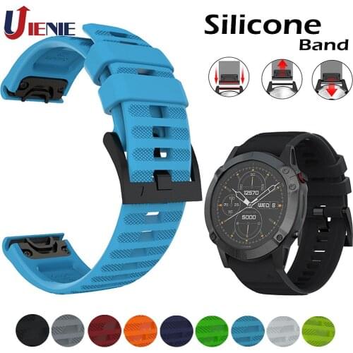 26mm Silicone Strap Band for Garmin Fenix 6x Pro/5x Plus/3 HR/D2 Watchband Quick Release Bracelet Wristband for Descent Mk1