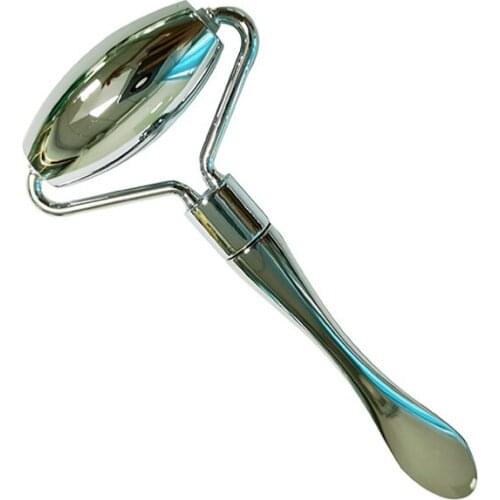 Two In One Eye Zinc Alloy Roller Massage Stick Scoop Scraping Board Beauty Eye Cream Stick Face Lifting Firming Wrinkle Removing