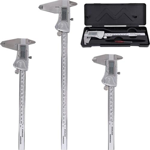 Digital Vernier Calipers Measure Tool 150/200/300mm LCD Electronic Stainless Steel Calipers High Precision Measuring Instruments