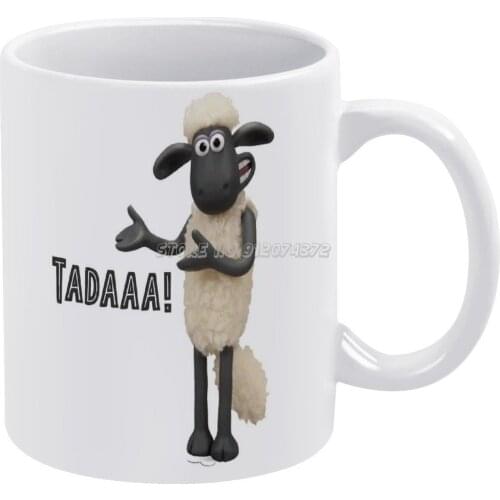 Tadaa! Coffee Mugs 330ml Creative Travel Mug and Cup Office Drinkware Mugs Tazza Sheep The Sheep Cartoons Smile Baby Love Sheep