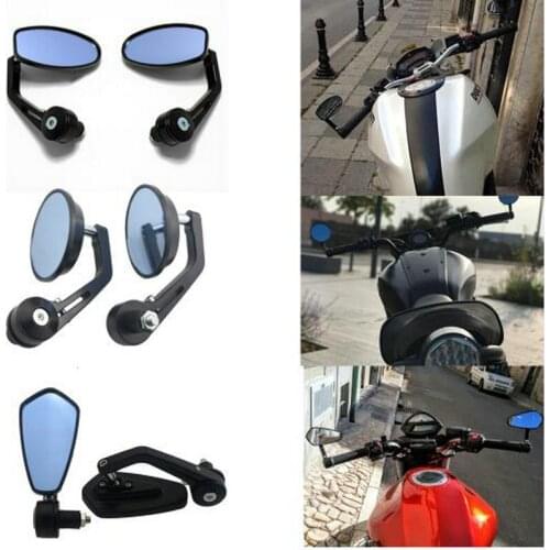 2pcs Universal 7/8" Square Bar End Rear Mirrors Moto Motorcycle Motorbike Scooters Rearview Mirror Side View Mirrors