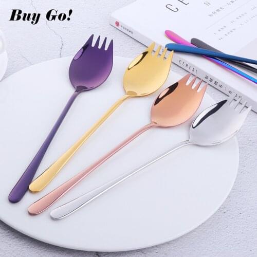 10PCS Korean Dinner Fork Good Quality Dessert Fork Long Handle Gold Salad Dessert Fruit Fork Flatware Cutlery For Hotel Party