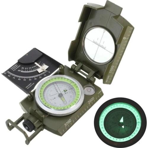 High Quality US Compass Outdoor Travel Adventure Compass Scale Level Meter Incline Meter Luminous Magnifying Glass Compass
